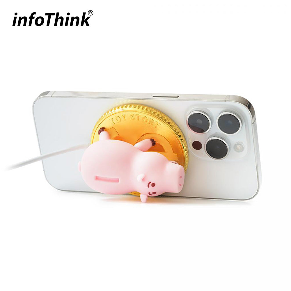 InfoThink 火腿豬系列 磁吸無線充電盤