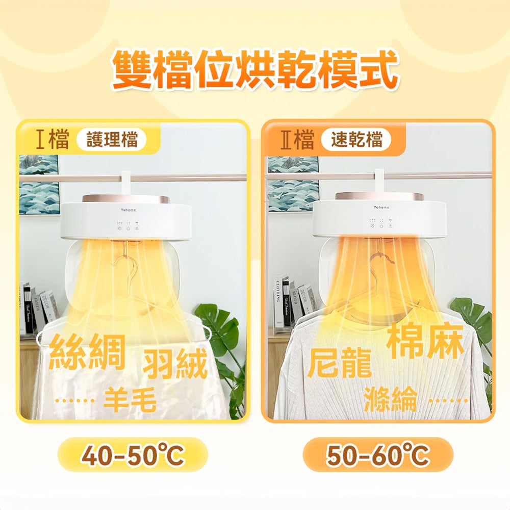 Yohome 免安裝迷你折疊可移動大容量速乾殺菌除蟎烘乾機