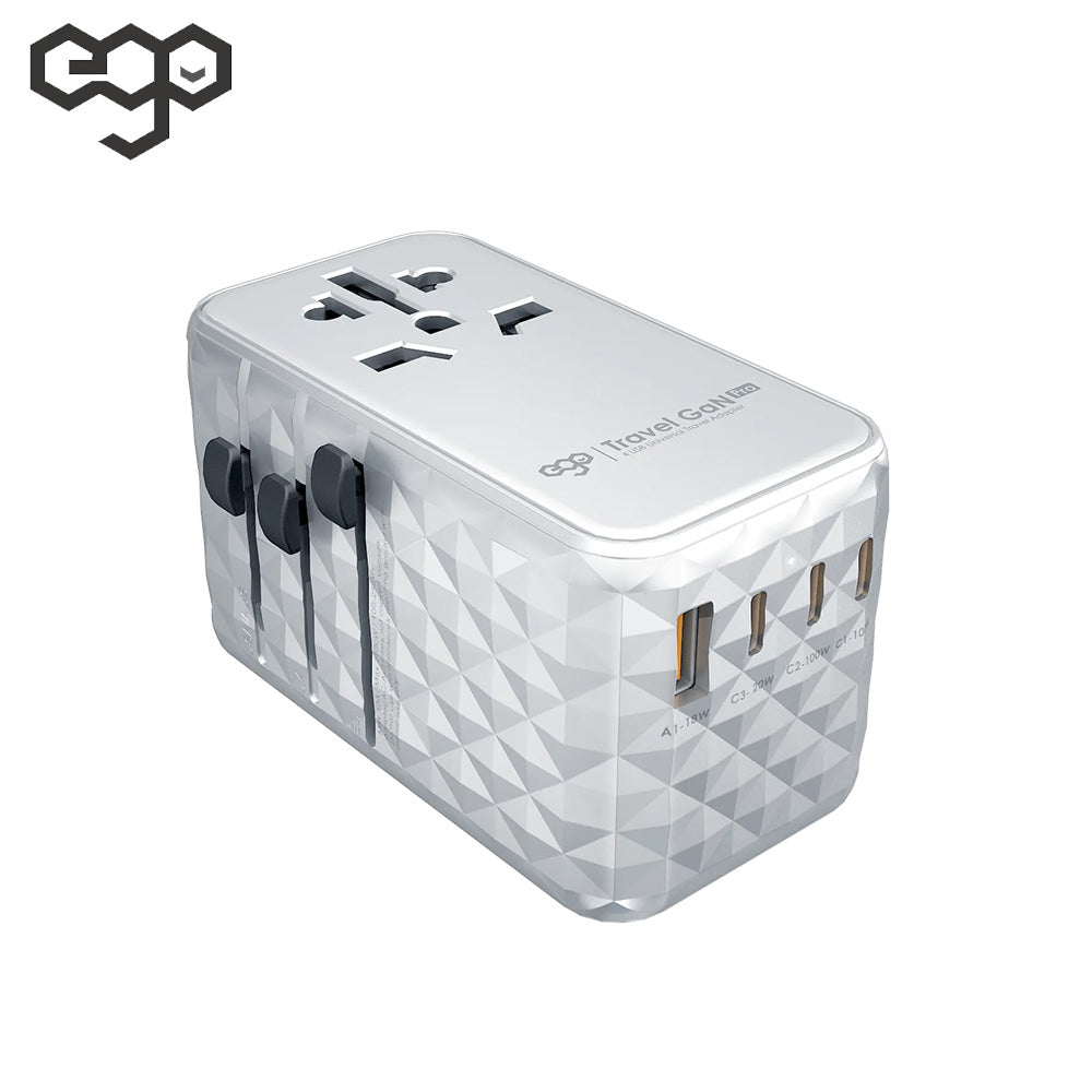【接受預訂】EGO 120W Travel 氮化鎵 Pro 4USB 旅行轉換插頭