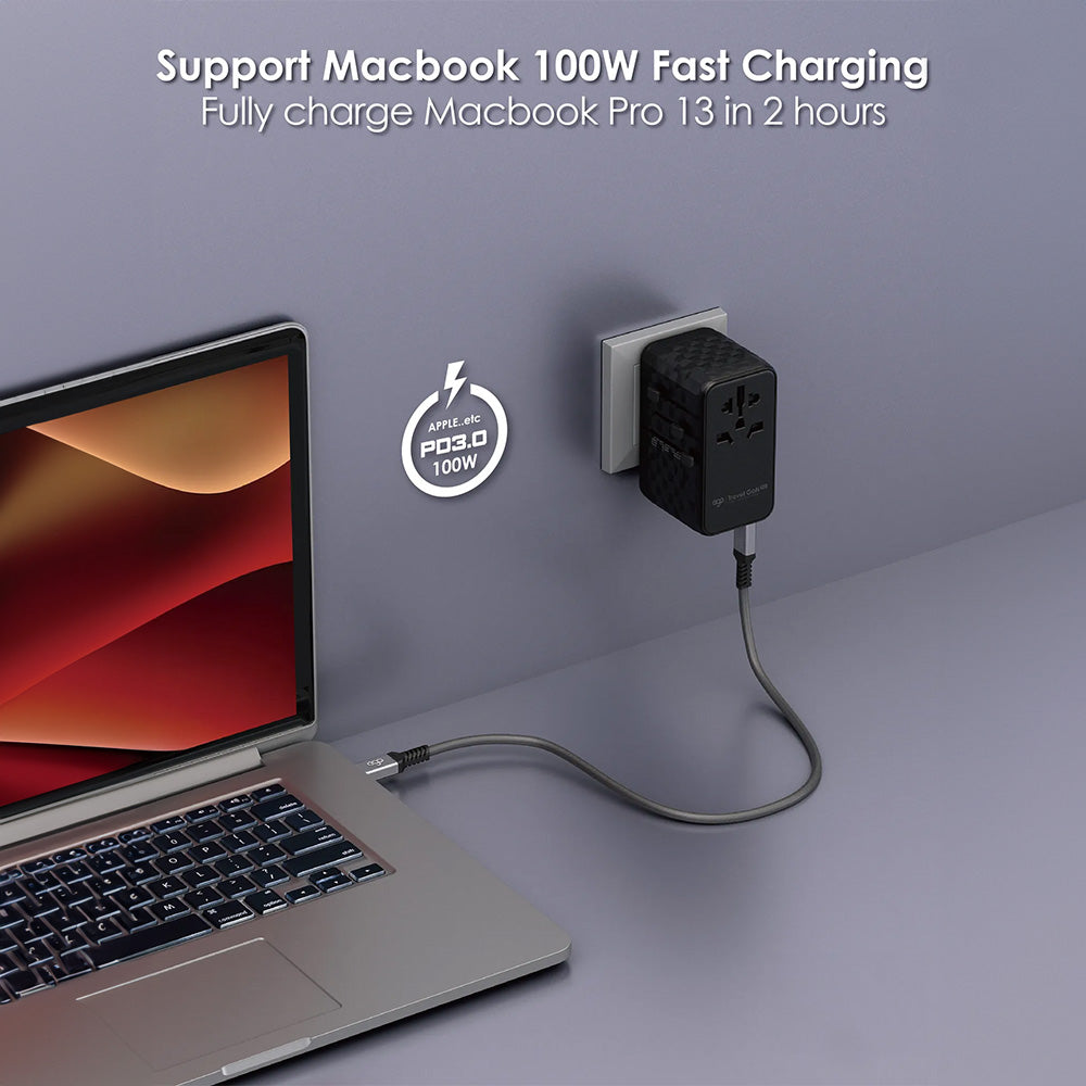 【接受預訂】EGO 120W Travel 氮化鎵 Pro 4USB 旅行轉換插頭