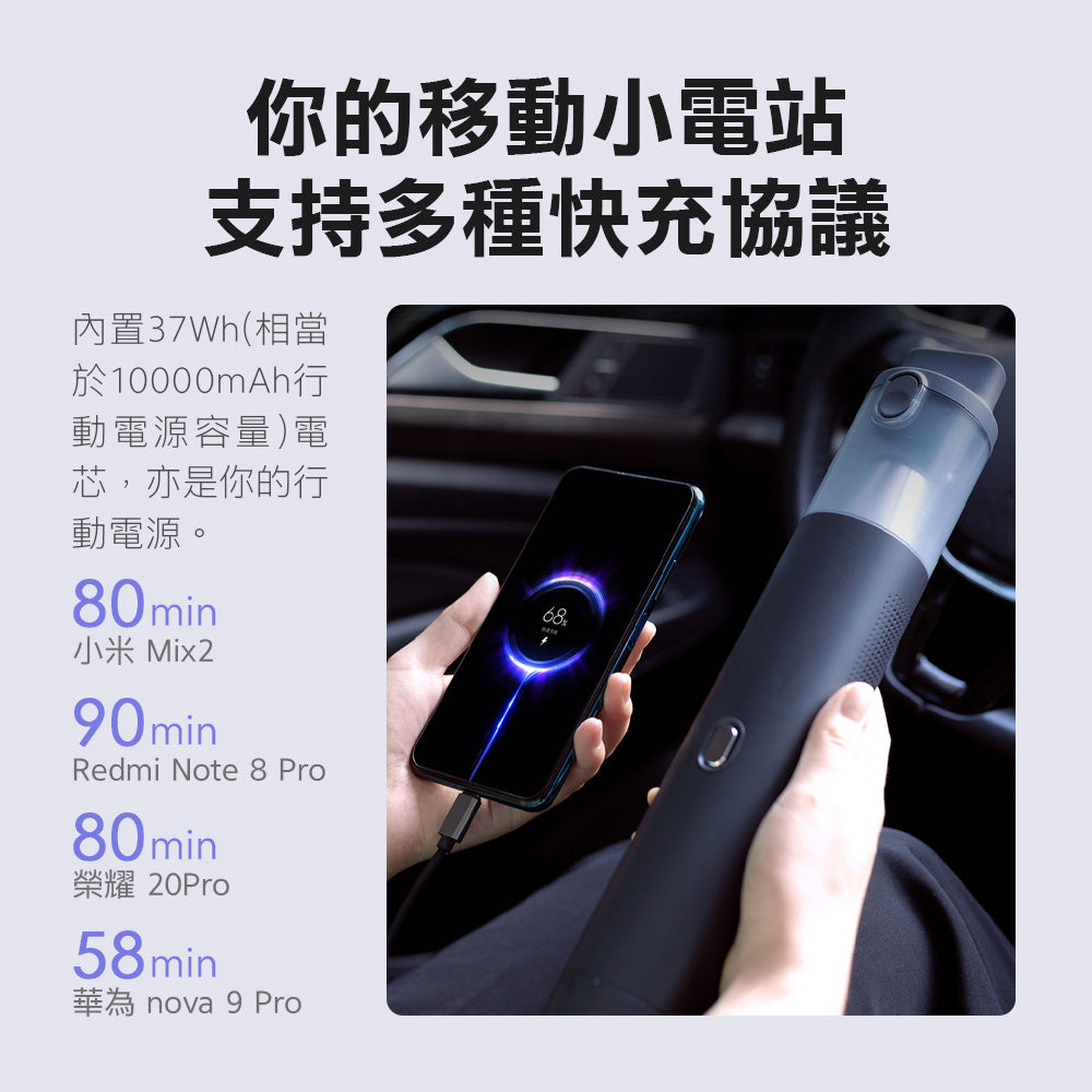 【原裝行貨 一年保養】小米有品 Lydsto 3合1 10000mAh 無線應急電源吸塵機 YM-XCYJDY02