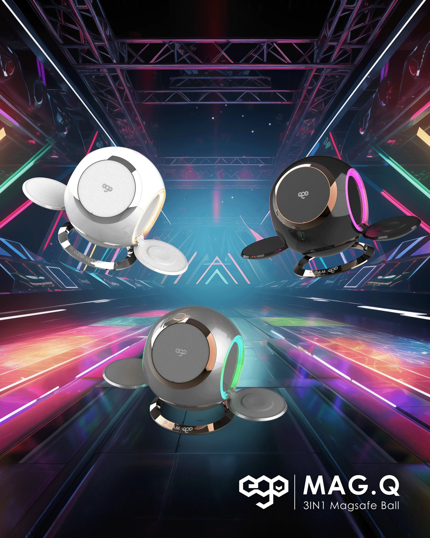 EGO Mag.Q @ 3in1 15W Magsafe 充電座