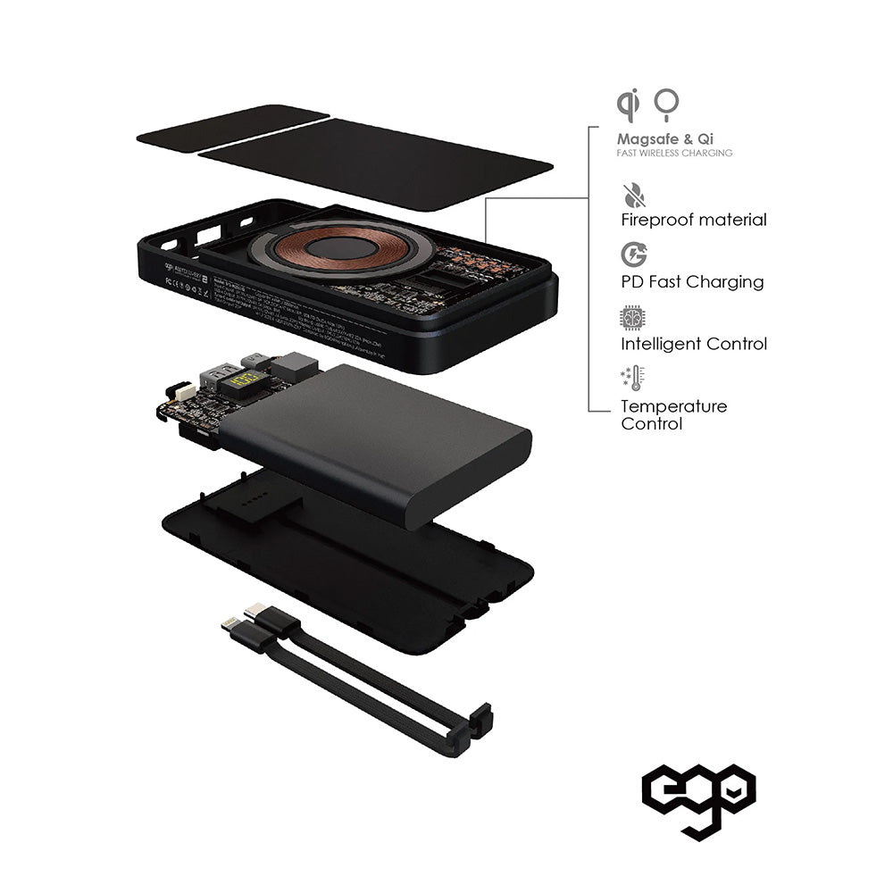 EGO AllyDelivery 2 @Magsafe 12000mAh 內置線行動電源