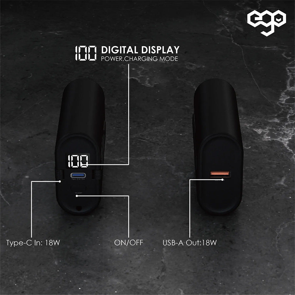 EGO AllySlim 12000mAh 內置快充線 移動電源
