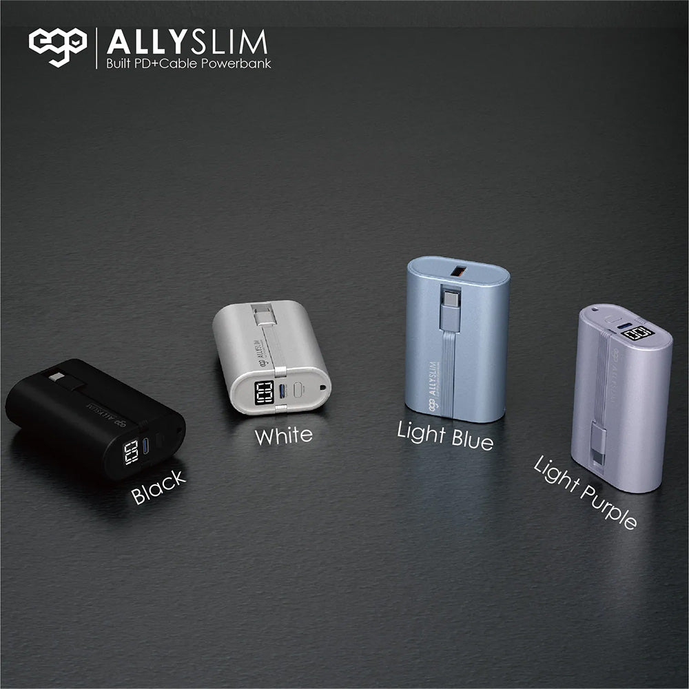 EGO AllySlim 12000mAh 內置快充線 移動電源