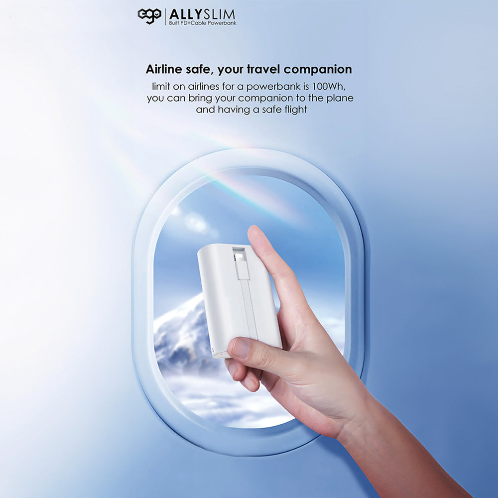 EGO AllySlim 12000mAh 內置快充線 移動電源