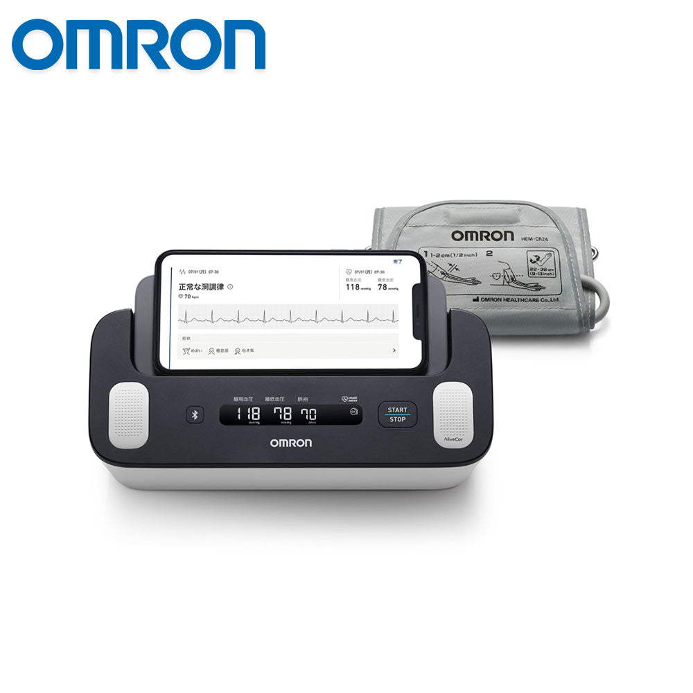 【日本製造 一年保用】Omron 兼有心電圖儀 上臂式藍牙血壓計 HCR-7800T