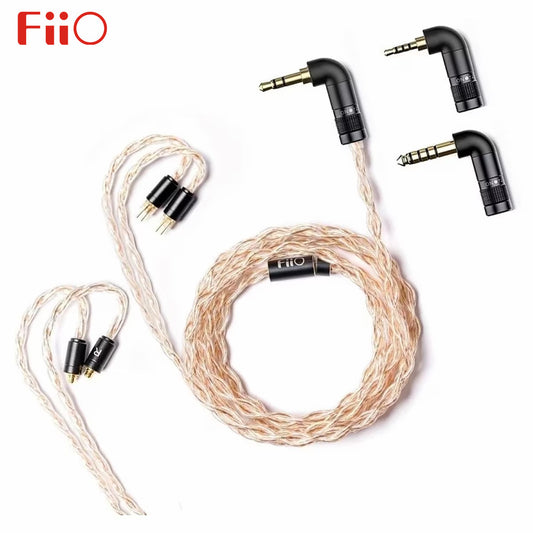 FiiO 飛傲 LC-RE 金銀銅三元線 3.5/2.5/4.4mm 可換接頭全平衡耳機升級線