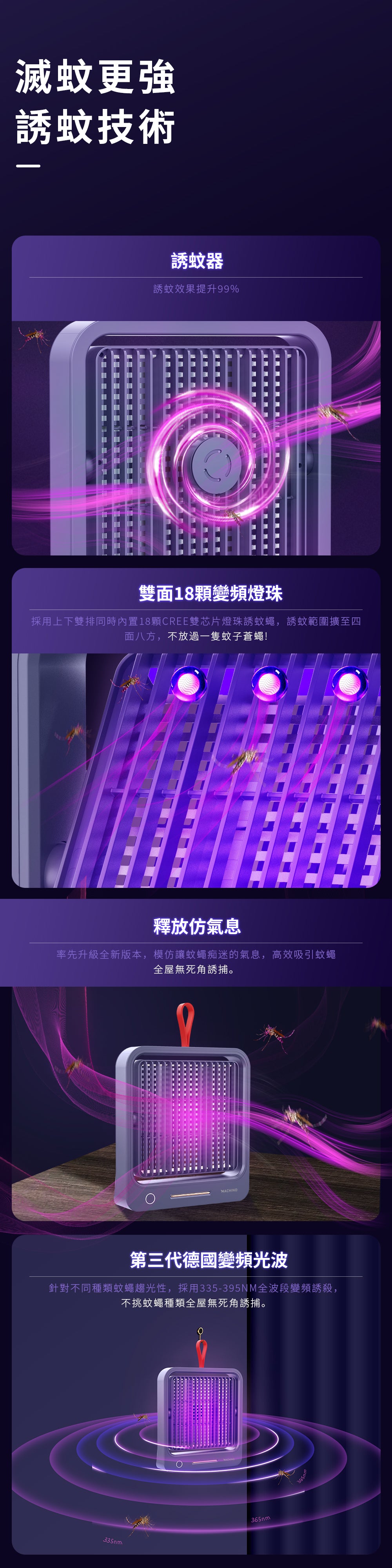 Machino 003D 便攜式滅蚊燈