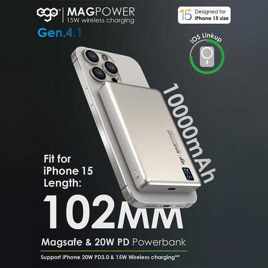 EGO MAGPOWER Gen.4.1 10000mAh magsafe 移動電源 ( iPhone15 適用 ) 15B