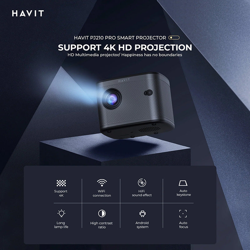 Havit 智能 4K 高清投影儀 PJ210 Pro