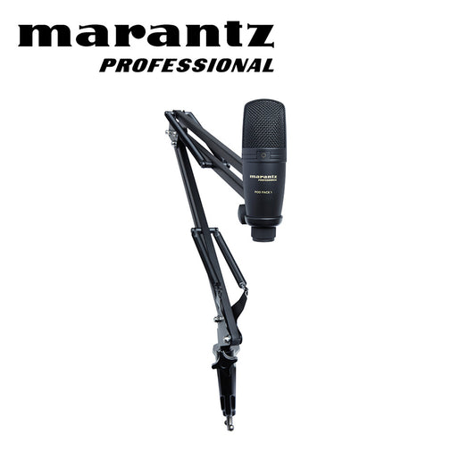 Marantz Pro Pod Pack 1 套裝(USB 電容式錄音室麥克風＋廣播支架+ USB 線)