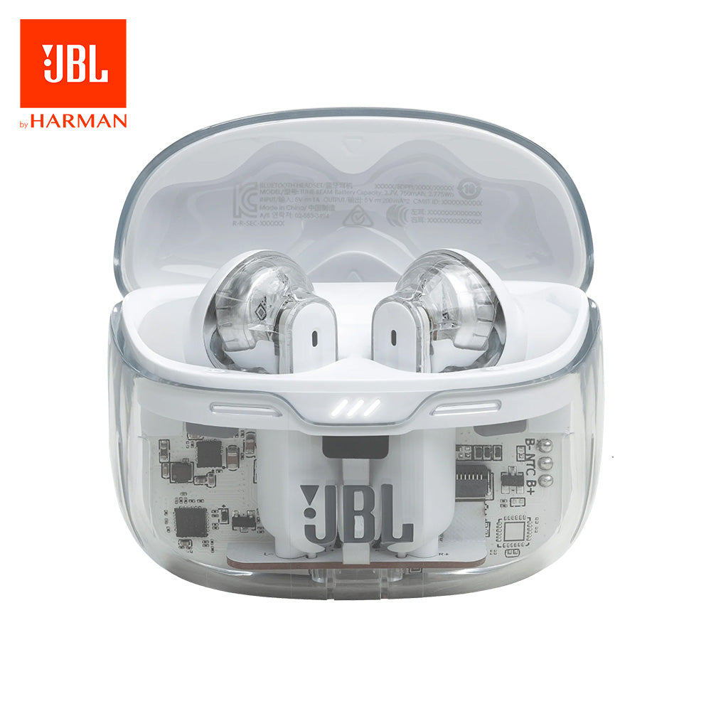 【最新型號】JBL Tune Beam 真無線降噪耳機 Ghost Editon(透明黑/白)
