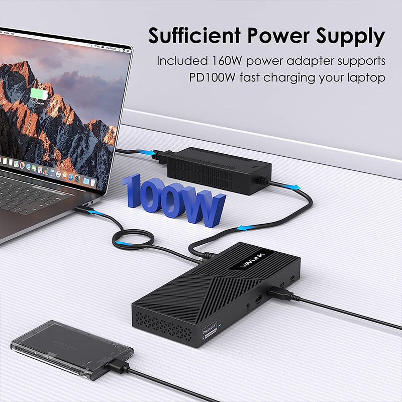 Wavlink WL-UG69PD25 PRO USB-C 4K 13 合 1 通用擴充埠,100W 功率輸出