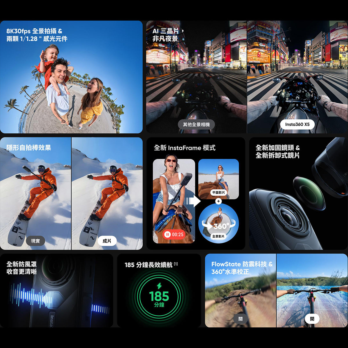 Insta360 X5 8K 旗艦全景運動相機