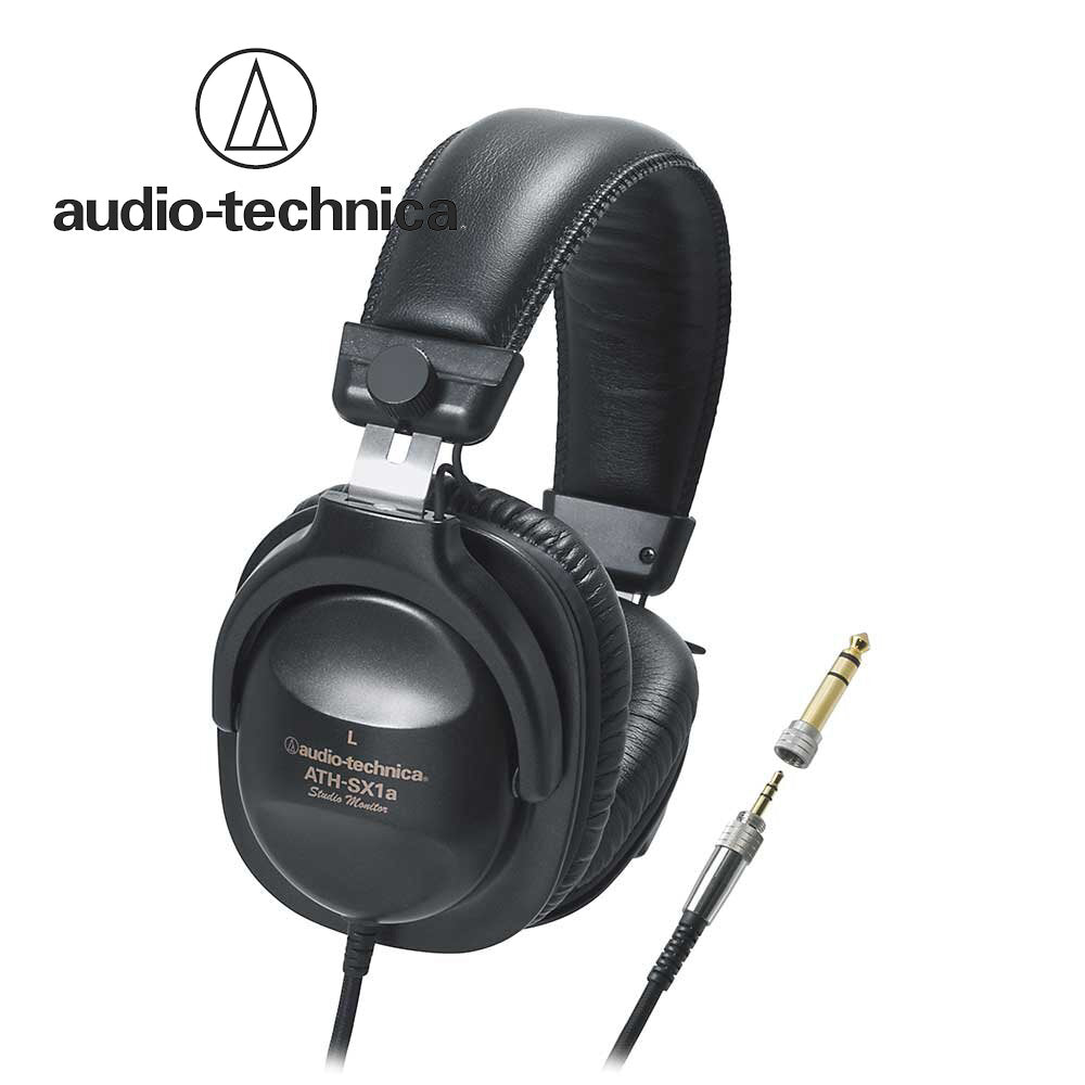 Audio-Technica 鐵三角 ATH-SX1a 錄音室監聽耳機(平行進口 原裝正貨)