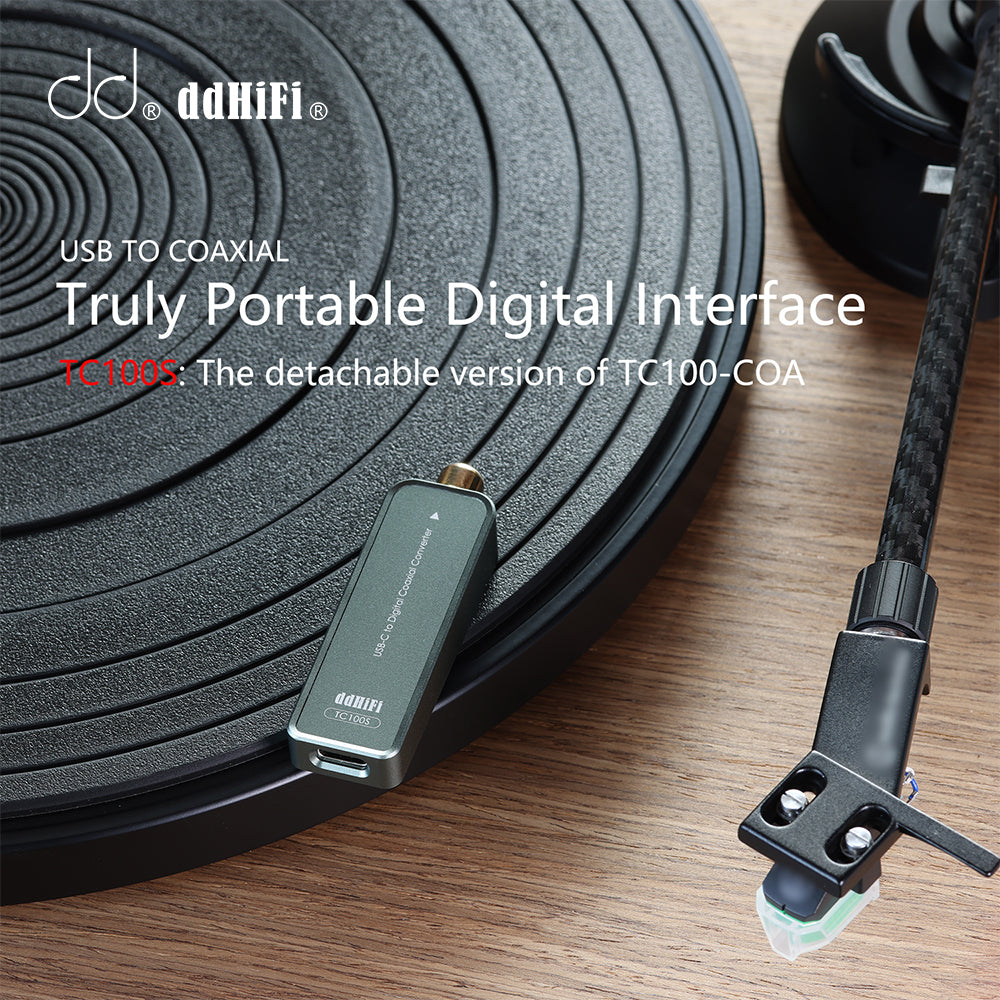 【接受預訂】ddHiFi TC100S USB-C(F) 同軸(RCA Coaxial) 轉換器