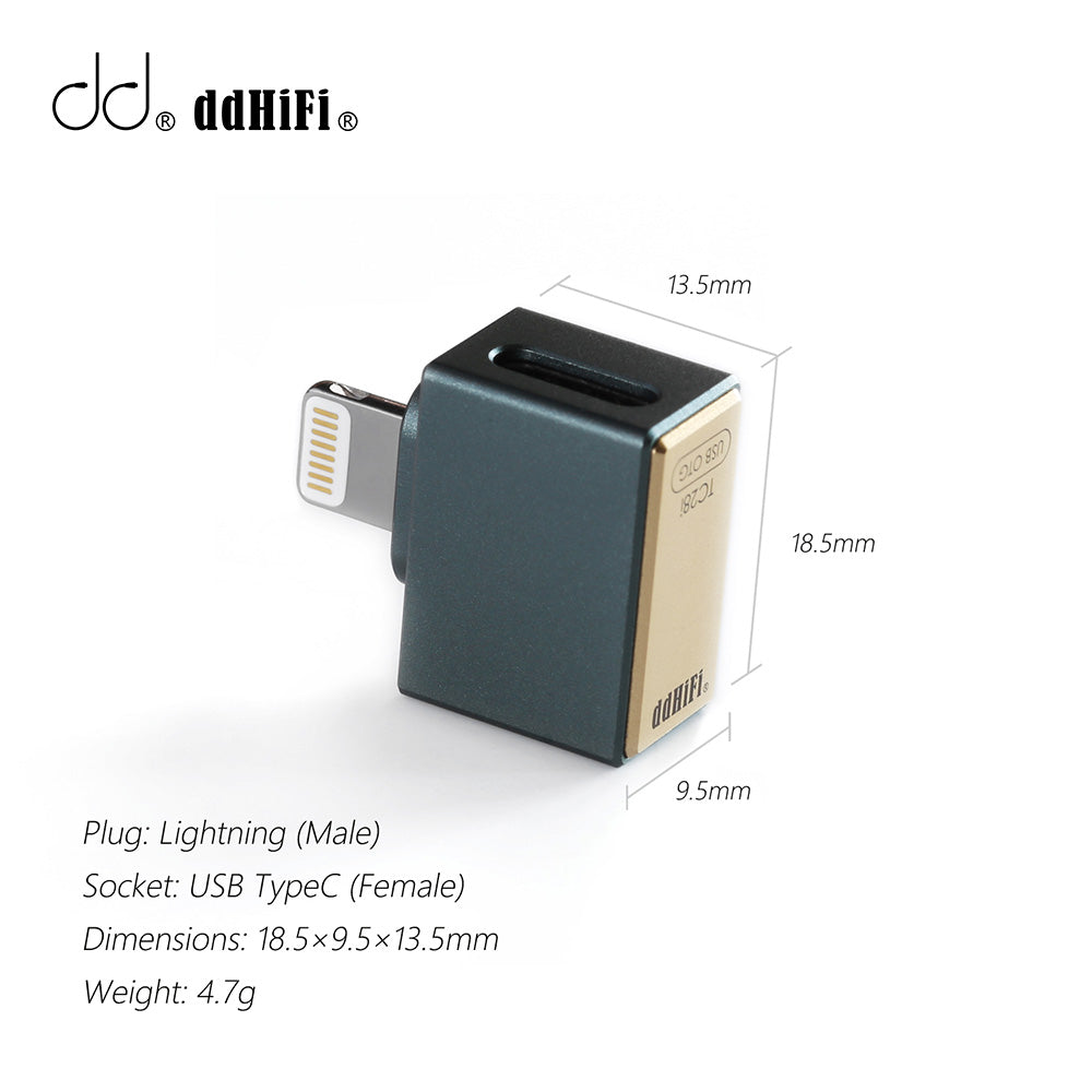 ddHiFi TC28i Lightning to Type C 插頭