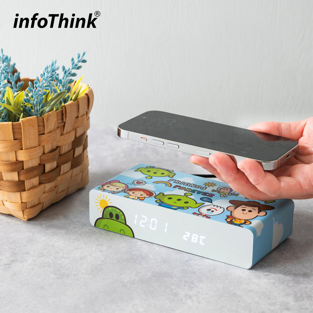 InfoThink 玩具總動員系列 電子時鐘無線充電座