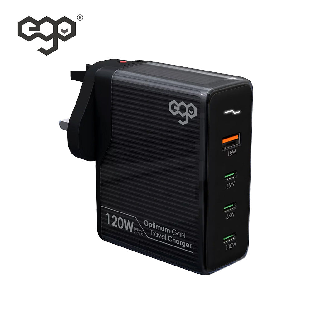 EGO 120W Optimum GaN 4USB 旅行充電器 A2217