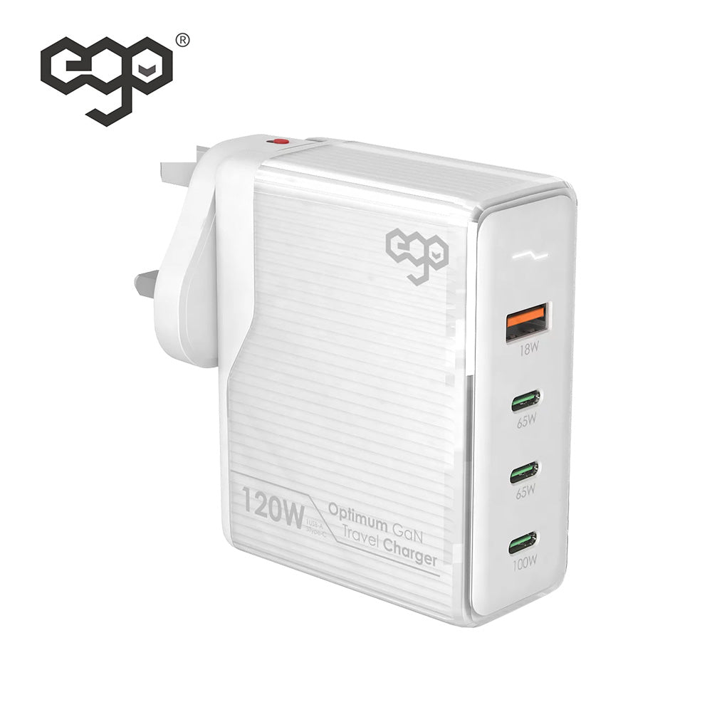 EGO 120W Optimum GaN 4USB 旅行充電器 A2217