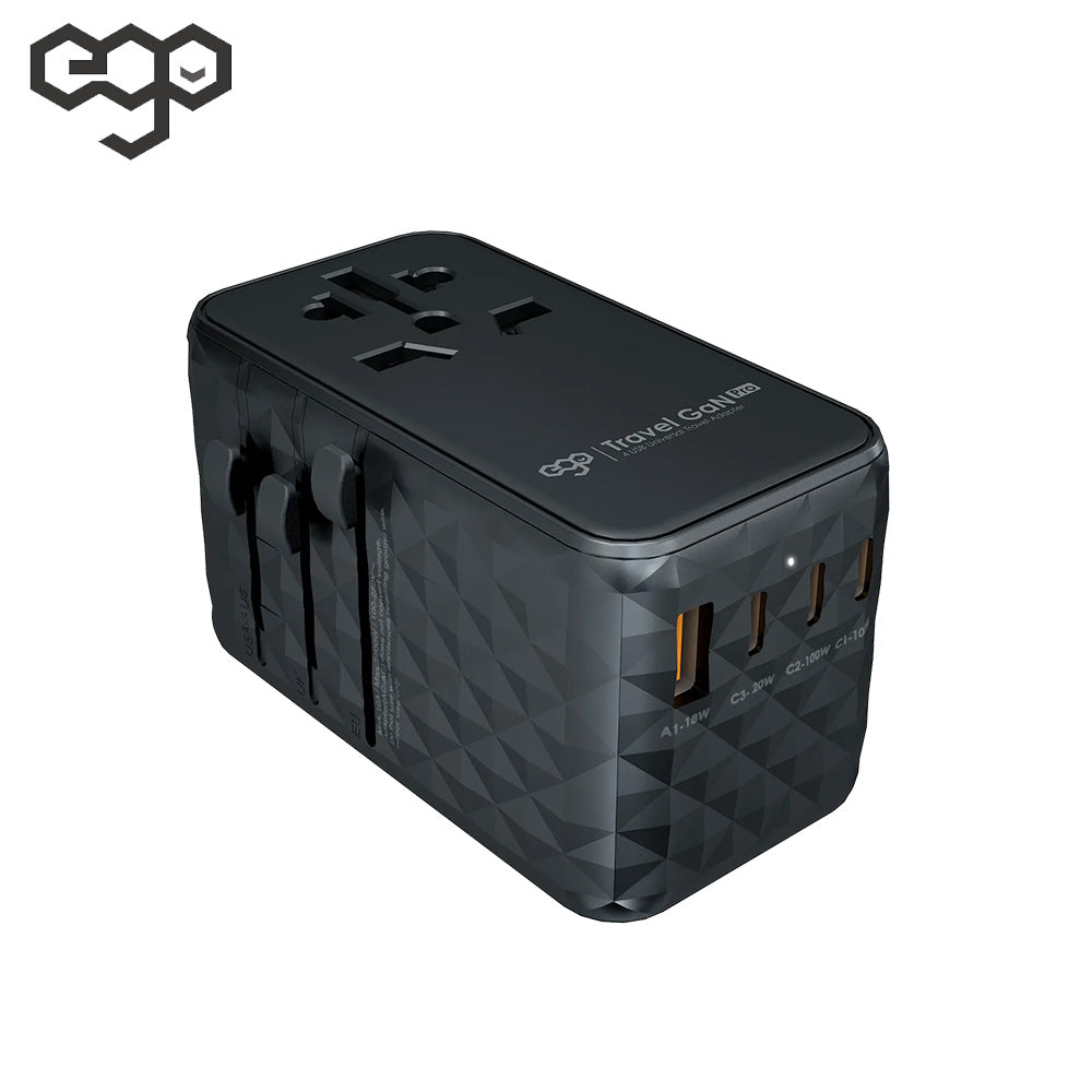 【接受預訂】EGO 120W Travel 氮化鎵 Pro 4USB 旅行轉換插頭