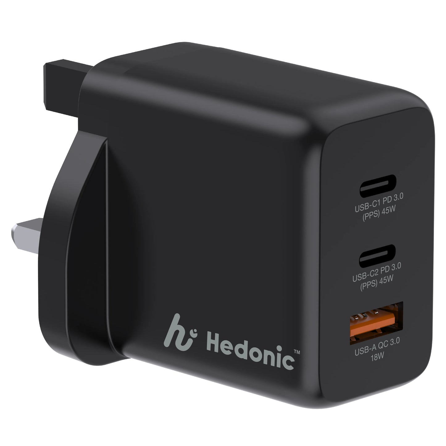 Hedonic 3 Port PD 3.0 45W GAN Pro 迷你充電器