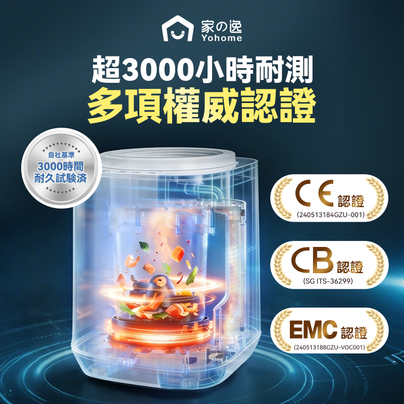 Yohome 智能粉化減量發酵堆肥可視窗自清潔可卸洗刀組多用途環保廚餘機 PRO