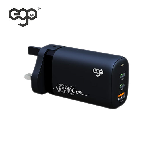 EGO 65W Superior GaN 3USB 充電器 A2018