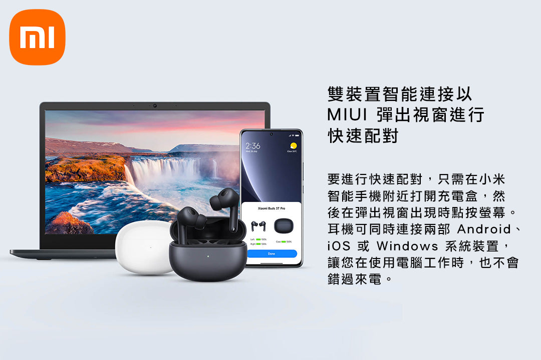 Xiaomi 小米 Buds 3T Pro 主動式降噪 真無線耳機