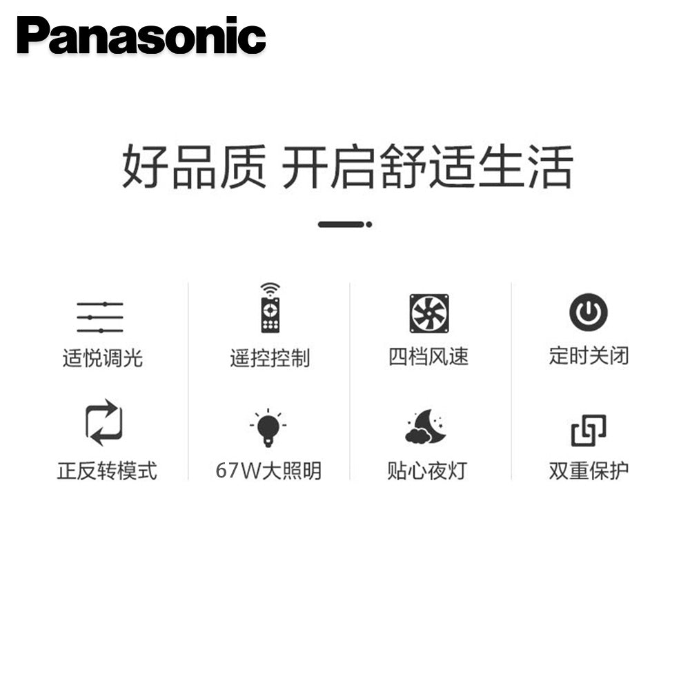 Panasonic 樂聲 nanoe™ X 淨化空氣 導光板風扇燈 HHLZ8620(平行進口 原裝正貨)