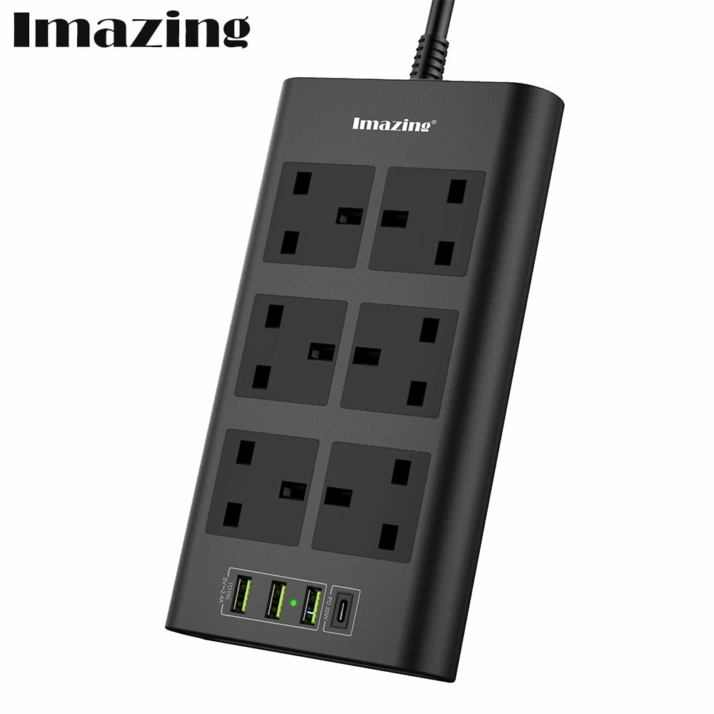 Imazing IM3U6K-C 防雷拖板 3 USB + 1 Type-C (PD20W)