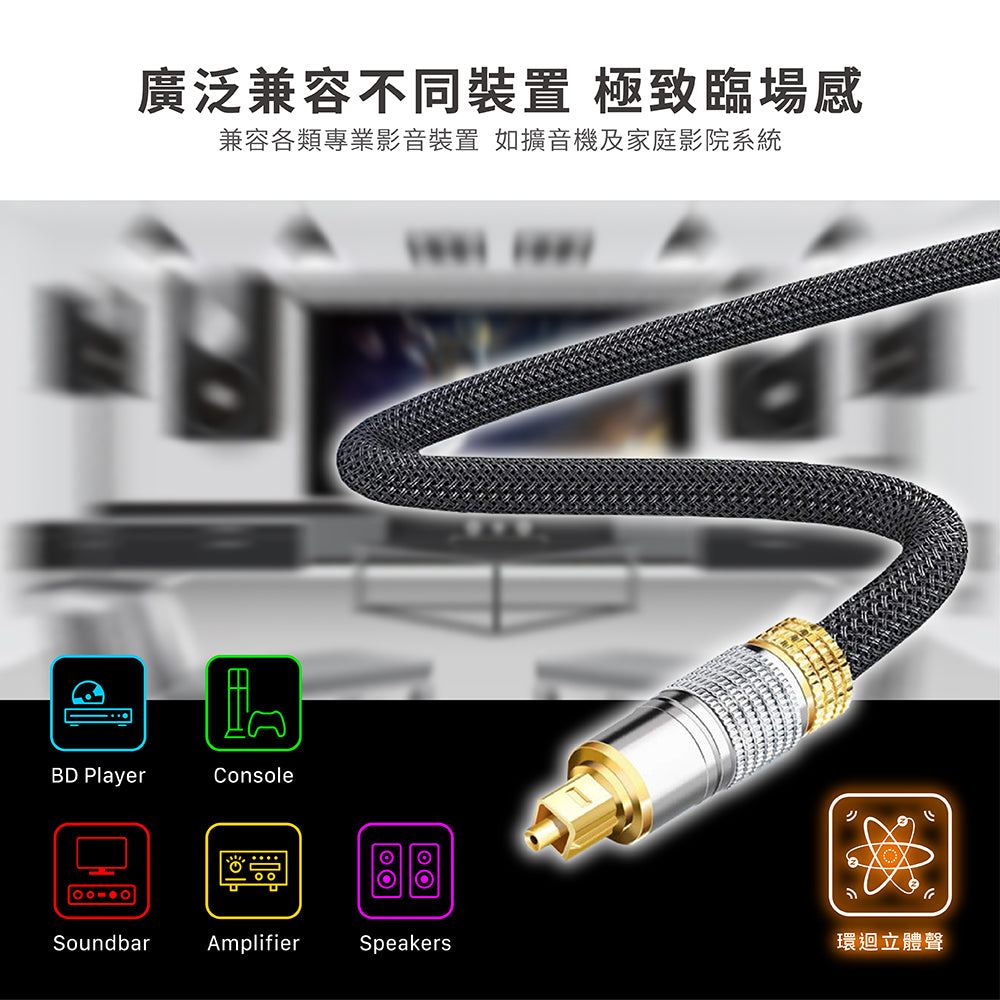 Elementz OP (24K Smooth Optical Audio Cable) 24K 數碼光纖音源線