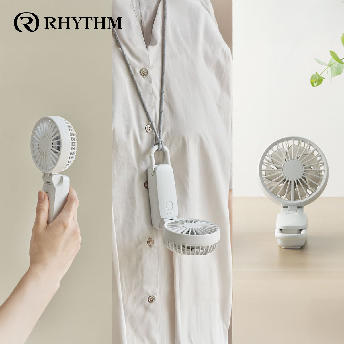 RHYTHM Silky Wind Mobile 3.2 勾掛式雙扇葉摺疊手提風扇