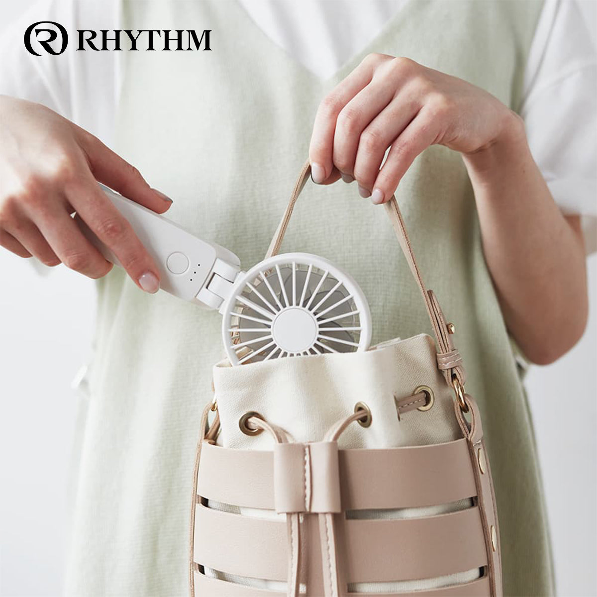 RHYTHM Silky Wind Mobile 3.2 勾掛式雙扇葉摺疊手提風扇