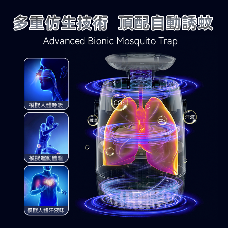 德國 Firstery 可移動式仿生自動強效誘擊滅蚊機