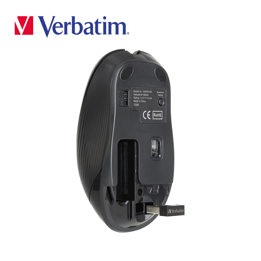 Verbatim 2.4GHz 靜音無線滑鼠 (#66859)