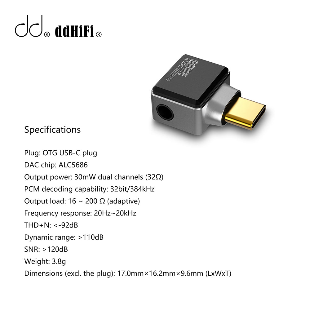 ddHiFi TC35C Type-C to 3.5mm 轉換插頭